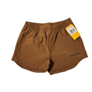 Carhartt Girls Rugged Flex Ripstop Shorts – Size Small (8) – Brown – NWT